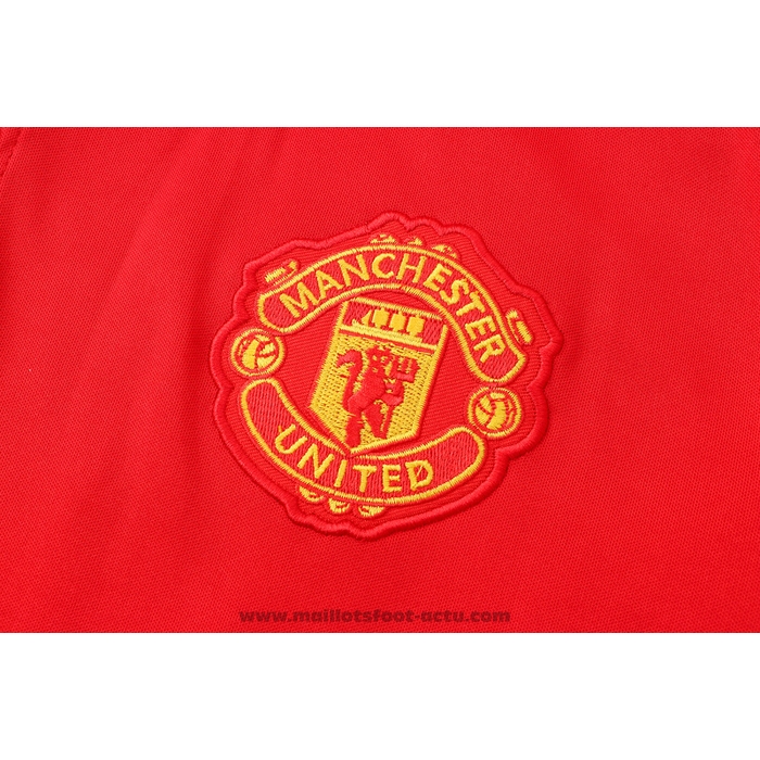 Maillot Polo Manchester United Ucl 2021-2022 Rouge